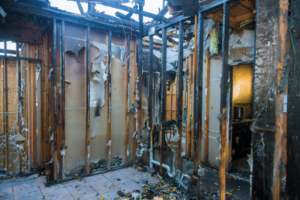 Professional Fire Damage Removal technician working in Clinton, OH